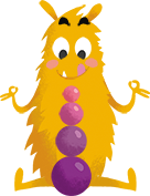 Bazgrak Rządek postać z serii książeczek marki Kapitan Nauka